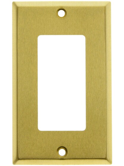 Classic GFI Cover Plate In Satin Brass.